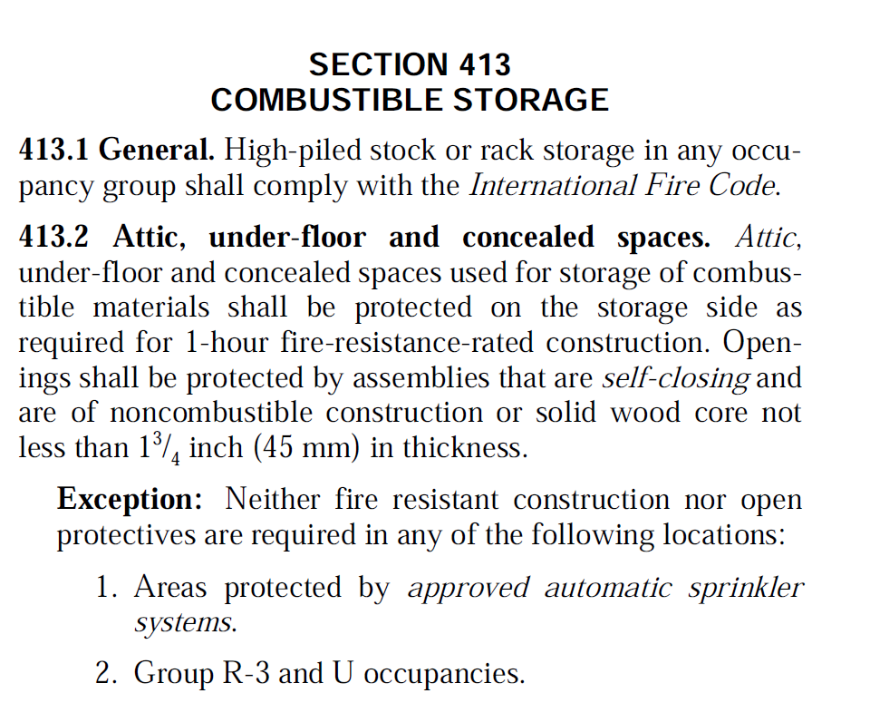 HighPiled Combustible Storage Common Special Requirements John P